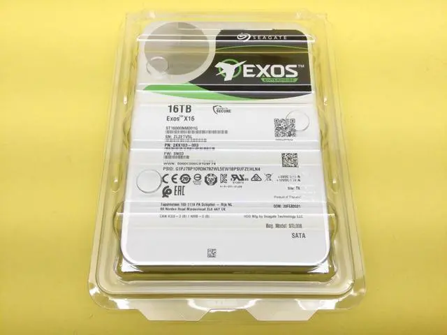 Main image of ST16000NM001G SEAGATE EXOS X16 16TB 7.2K SATA-6GBPS 256MB 3.5IN HDD