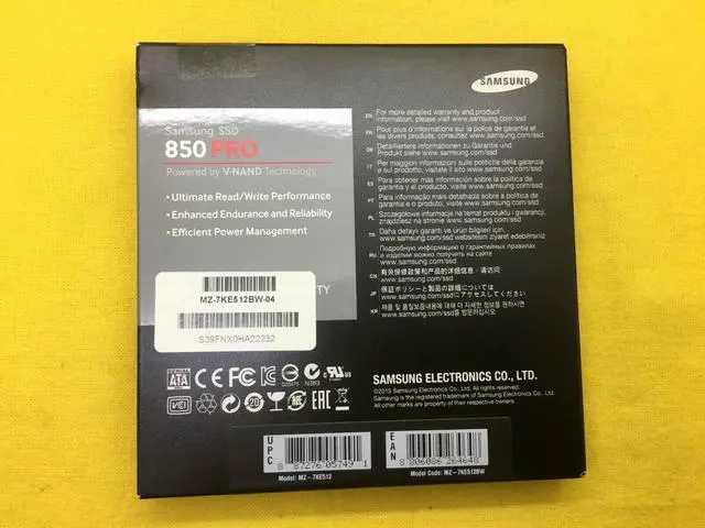 Alt view image 3 of 3 - MZ-7KE512 SAMSUNG 850 Pro 512GB 2.5" SATA III SSD MZ-7KE512BW - OEM