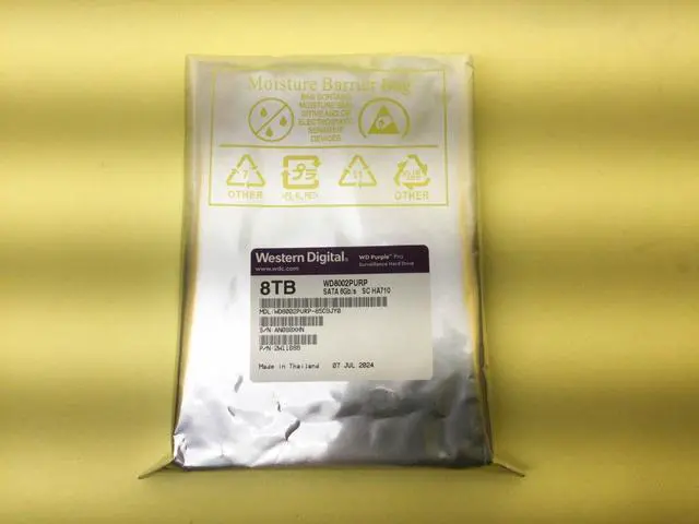 Main image of WD Purple Pro 8TB Hard Drive 3.5" SATA 6GBs 256MB HDD WD8002PURP - OEM
