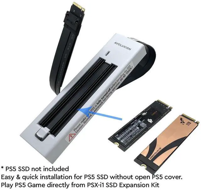 Alt view image 4 of 7 - Avolusion External SSD Expansion Upgrade Kit for PS5 Game Console (PSX-i1)