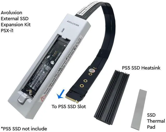 Alt view image 5 of 7 - Avolusion External SSD Expansion Upgrade Kit for PS5 Game Console (PSX-i1)