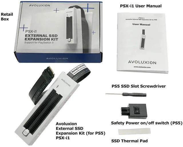Alt view image 7 of 7 - Avolusion External SSD Expansion Upgrade Kit for PS5 Game Console (PSX-i1)