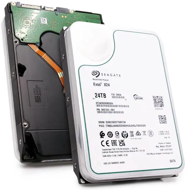 Main image of Seagate Exos X24 24TB ST24000NM000H 7.2K RPM SATA 6Gb/s 3.5" Enterprise HDD