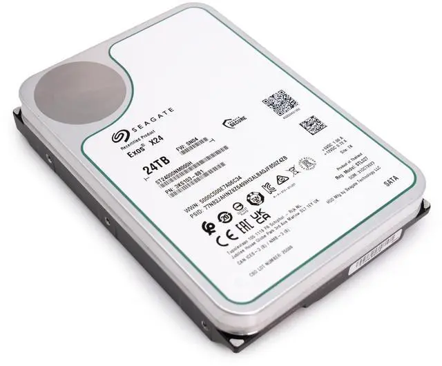 Alt view image 6 of 7 - Seagate Exos X24 24TB ST24000NM000H 7.2K RPM SATA 6Gb/s 3.5" Enterprise HDD