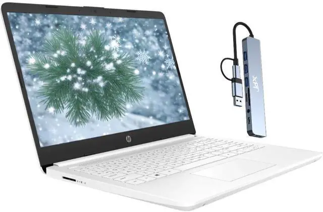 Main image of HP Laptop 14" HD Intel 4-Core N4120 8GB 192GB Webcam Office USB HUB Win 11
