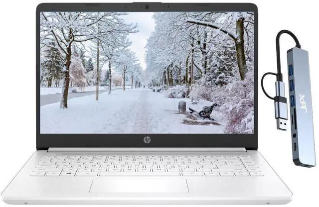 Main image of HP Laptop 14" HD Intel 4-Core N4120 4GB 192GB Webcam Office USB HUB Win 11