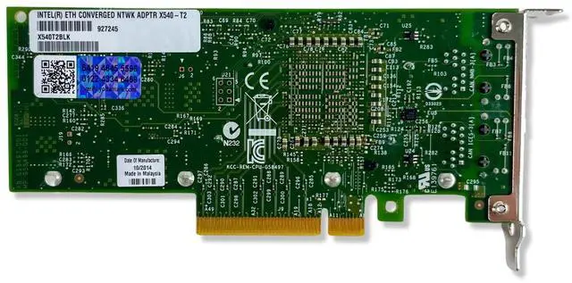 Alt view image 4 of 4 - Intel X540-T2 Dual-Ports RJ-45 10GbE PCIe Low-Profile Converged Network Adapter