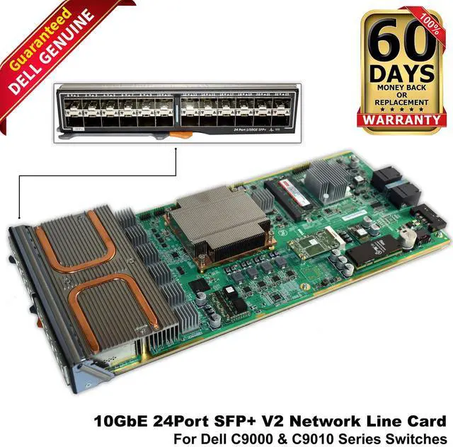 Main image of Dell 24-Port 10Gbps SFP+ V2 Line Card for C9000 C9010 Series Switches - X1CDJ
