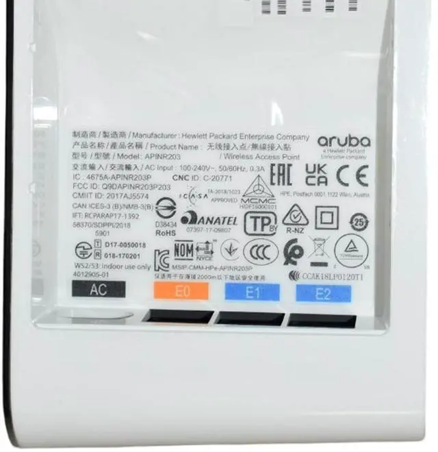 Alt view image 7 of 7 - Lot of 10 HPE Aruba AP-203R-US Dual-Band Wireless Access Points APINP203 JY714A