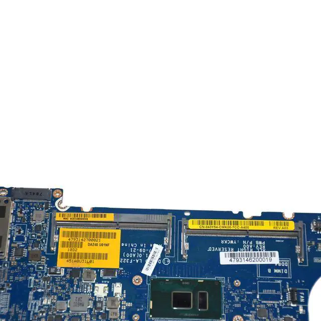 Alt view image 6 of 6 - Dell Latitude 7490 Motherboard i3-7130U Dual-Core 2.7GHz LA-F322P 43Y54