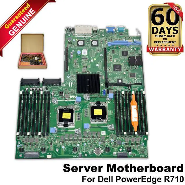 Main image of Dell PowerEdge R710 Server Motherboard 2x CPU Sockets 18x DDR3 DIMM Slots YDJK3