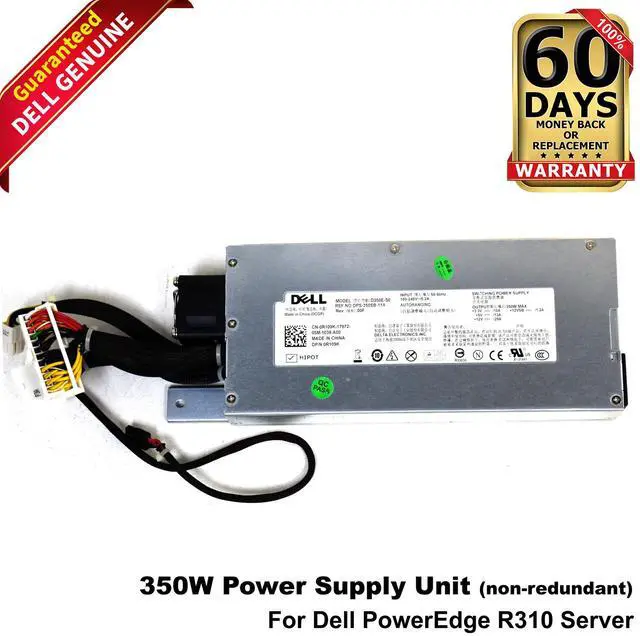 Main image of Dell PowerEdge R310 350W Non-Redundant PSU Power Supply Unit D350E-S0 R109K
