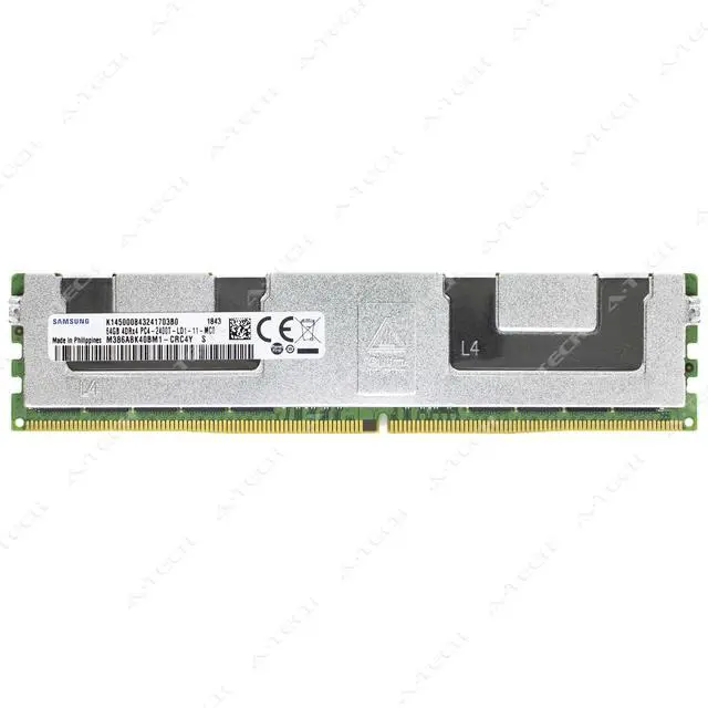 Main image of (NOT FOR HOME PC!) Samsung 64GB DDR4-2400 PC4-19200 ECC LRDIMM Server Memory RAM (M386A8K40BM1-CRC)