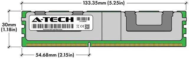 Alt view image 3 of 5 - (NOT FOR HOME PC!) A-Tech 128GB 4x 32GB 4Rx4 PC3L-12800 DDR3L 1600 MHz ECC LRDIMM Server Memory RAM
