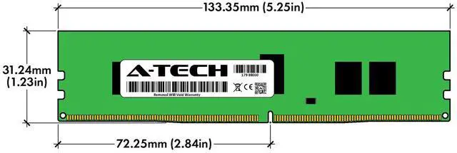 Alt view image 3 of 7 - (NOT FOR HOME PC!) 8GB DDR4 3200 ECC RDIMM Micron MTA9ASF1G72PZ-3G2J3 Equivalent Server Memory RAM