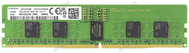 Main image of Samsung 16GB 1Rx8 DDR5 5600MHz EC8 RDIMM PC5-44800 Memory RAM (M321R2GA3PB0-CWM)