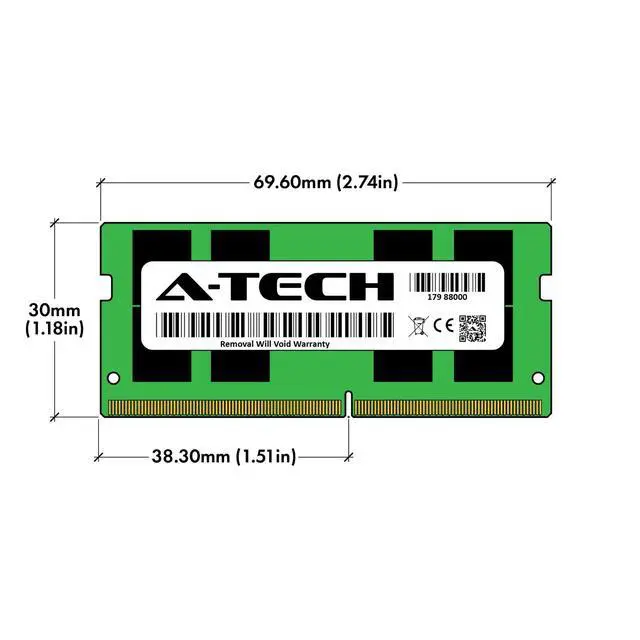 Alt view image 3 of 6 - A-Tech 16GB PC4-25600 Laptop SODIMM DDR4 3200 MHz Non-ECC 260-Pin Memory RAM 16G