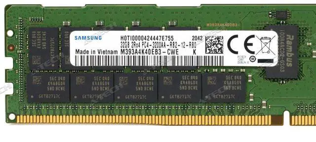 Alt view image 5 of 7 - (NOT FOR HOME PC!) Samsung 32GB 2Rx4 PC4-3200 RDIMM DDR4-25600 ECC REG Registered Server Memory RAM