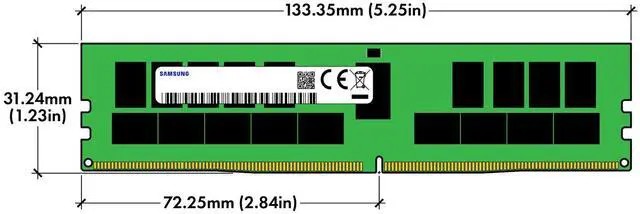 Alt view image 6 of 7 - (NOT FOR HOME PC!) Samsung 32GB 2Rx4 PC4-3200 RDIMM DDR4-25600 ECC REG Registered Server Memory RAM