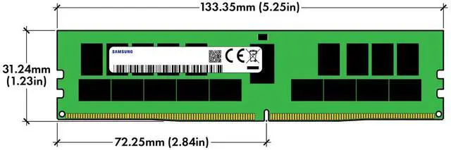 Alt view image 6 of 7 - Samsung 64GB DDR4-3200 RDIMM M393A8G40AB2-CWE M393A8G40BB4-CWE Server Memory RAM