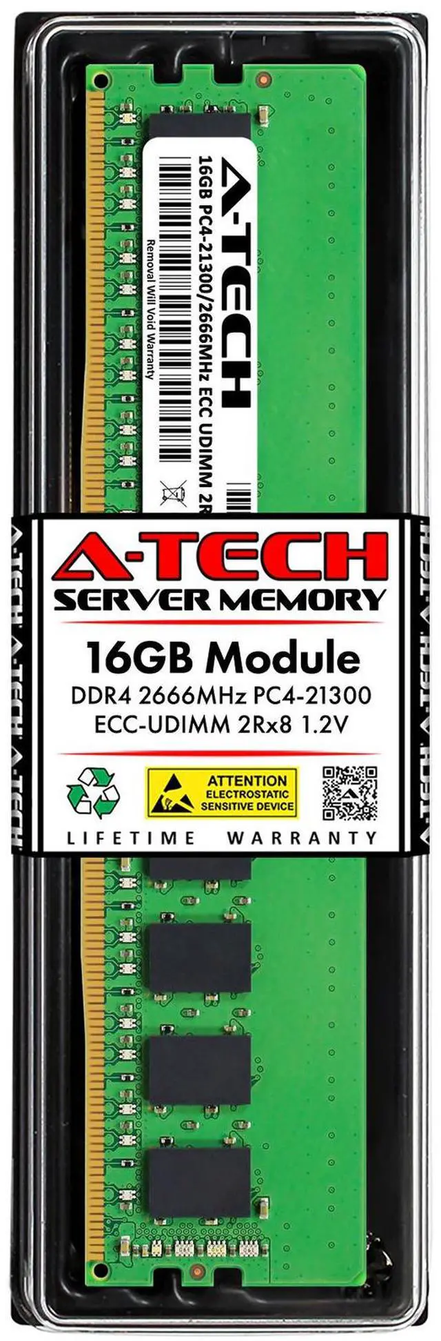 Main image of (NOT FOR HOME PC!) 16GB DDR4 ECC UDIMM Micron MTA18ASF2G72AZ-2G6D1 Equivalent Server Memory RAM 1x