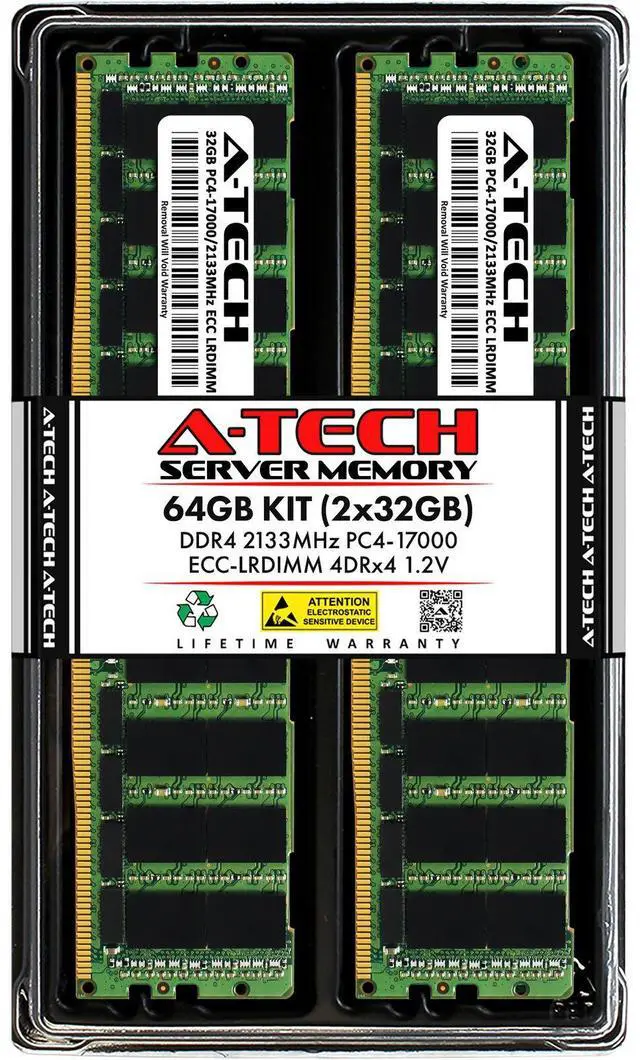 Main image of 64GB 2x 32GB PC4-2133 LRDIMM HP ProLiant DL380 G9 XL190r G10 Memory RAM