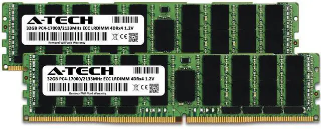 Alt view image 2 of 2 - 64GB 2x 32GB PC4-2133 LRDIMM HP ProLiant DL380 G9 XL190r G10 Memory RAM