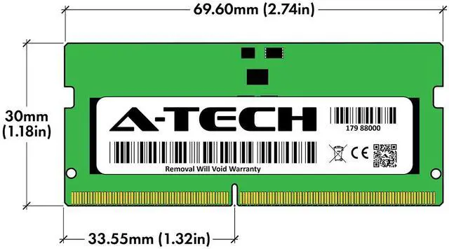 Alt view image 3 of 6 - A-Tech 16GB 2x 8GB DDR5 5600 SODIMM PC5-44800 262-Pin Notebook Memory RAM Kit
