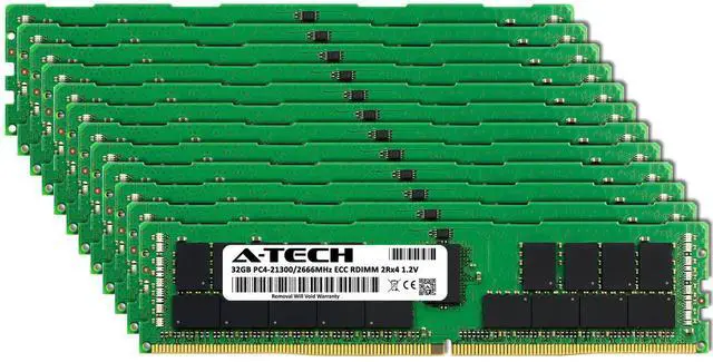 Alt view image 2 of 4 - (NOT FOR HOME PC!) A-Tech 384GB 12x 32GB 2Rx4 PC4-21300R DDR4 2666 ECC REG RDIMM Server Memory RAM