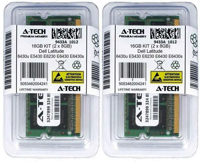 Main image of 16GB 2 x 8GB 1600MHz Memory RAM for DELL LATITUDE 6430u E5430 E6230 E6430 E6430s