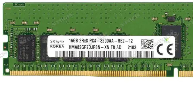 Alt view image 3 of 5 - (NOT FOR HOME PC!) Hynix 16GB 2Rx8 PC4-3200 RDIMM DDR4-25600 ECC REG Registered Server Memory RAM