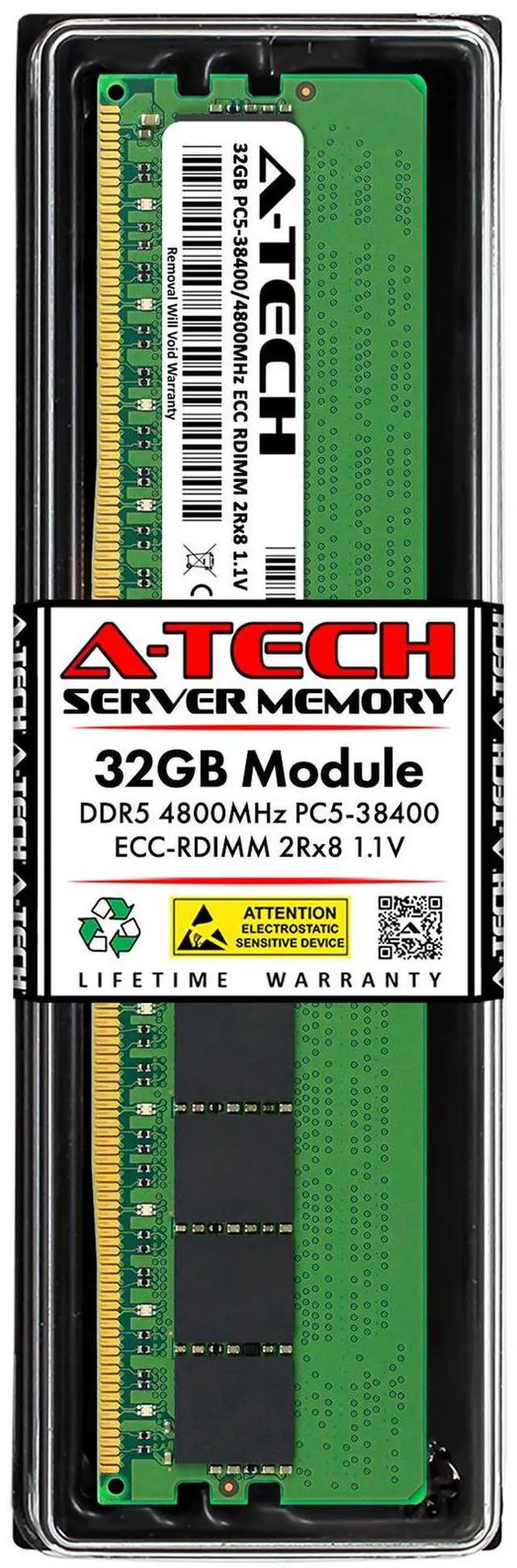 Main image of (NOT FOR HOME PC!) 32GB DDR5-4800 PC5-38400R ECC REG RDIMM Dell W08W9 Equivalent Server Memory RAM
