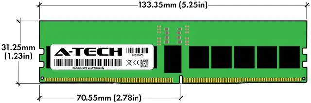 Alt view image 5 of 5 - (NOT FOR HOME PC!) 32GB DDR5-4800 PC5-38400R ECC REG RDIMM Dell W08W9 Equivalent Server Memory RAM