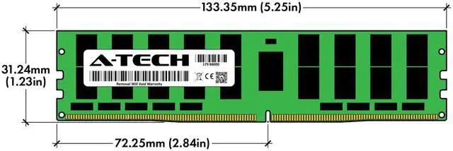 Alt view image 3 of 5 - (NOT FOR HOME PC!) A-Tech 128GB 2x 64GB 4Rx4 PC4-17000 ECC Load Reduced LRDIMM Server Memory RAM