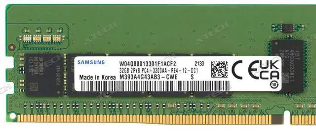 Alt view image 2 of 5 - Samsung 32GB DDR4-3200 RDIMM M393A4G43AB3-CWE M393A4G43BB4-CWE Server Memory RAM