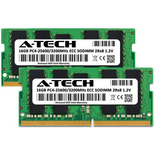 Alt view image 2 of 5 - (NOT FOR HOME PC!) A-Tech 32GB 2x 16GB 2Rx8 PC4-25600 DDR4 3200MHz ECC UNB SODIMM Server Memory RAM