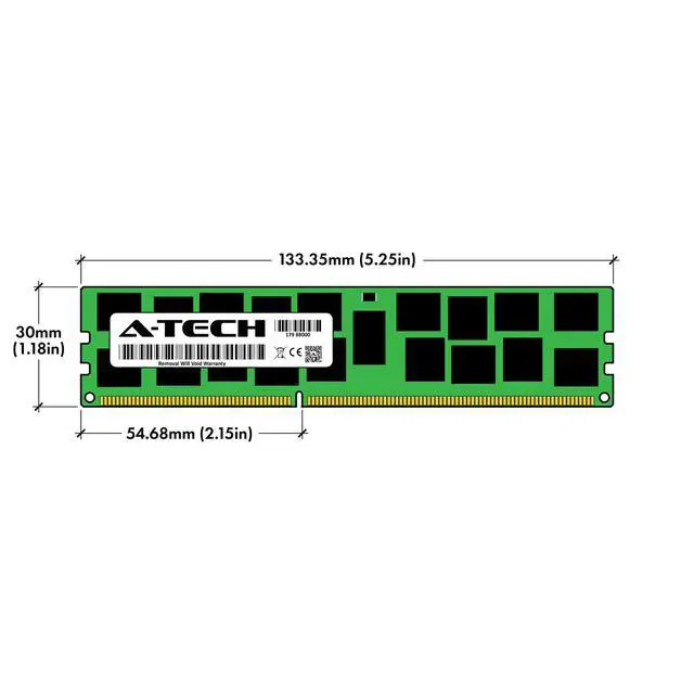 Alt view image 3 of 7 - (NOT FOR HOME PC!) A-Tech 32GB 4x 8GB 4Rx8 PC3-8500R DDR3 1066MHz ECC RDIMM REG Server Memory RAM