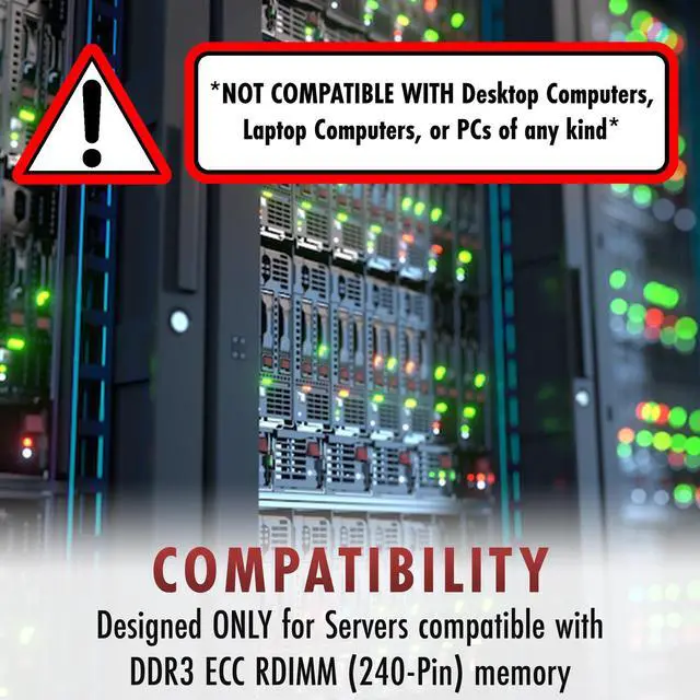 Alt view image 4 of 7 - (NOT FOR HOME PC!) A-Tech 32GB 4x 8GB 4Rx8 PC3-8500R DDR3 1066MHz ECC RDIMM REG Server Memory RAM