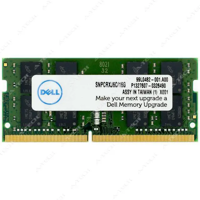 Main image of Dell 16GB DDR4-2666 SODIMM SNPCRXJ6C/16G AA075845 CRXJ6 0CRXJ6 Laptop Memory RAM