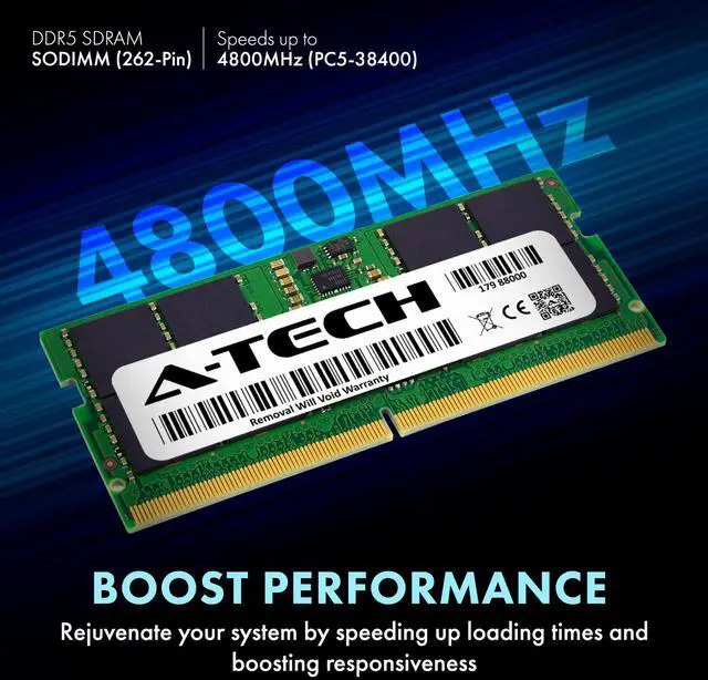 Alt view image 4 of 7 - A-Tech 32GB 2x 16GB PC5-38400 Laptop SODIMM DDR5 4800 262pin Notebook Memory RAM