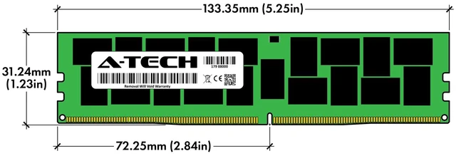 Alt view image 3 of 5 - 128GB DDR4 PC4-21300L LRDIMM (Replacement for Crucial CT128G4ZFJ426S) Memory RAM
