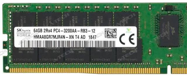 Alt view image 4 of 6 - (NOT FOR HOME PC!) Hynix 64GB 2Rx4 PC4-3200 RDIMM DDR4-25600 ECC REG Registered Server Memory RAM