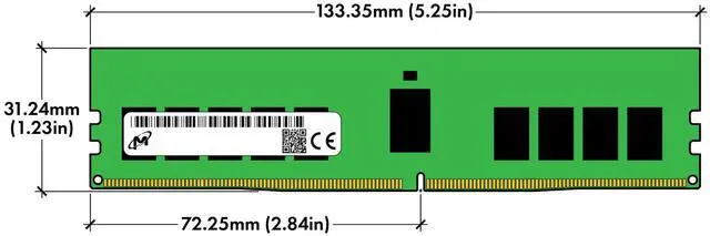 Alt view image 6 of 7 - (NOT FOR HOME PC!) Micron 16GB 3200 REG MTA18ASF2G72PZ-3G2E2 MTA18ASF2G72PZ-3G2R1 Server Memory RAM