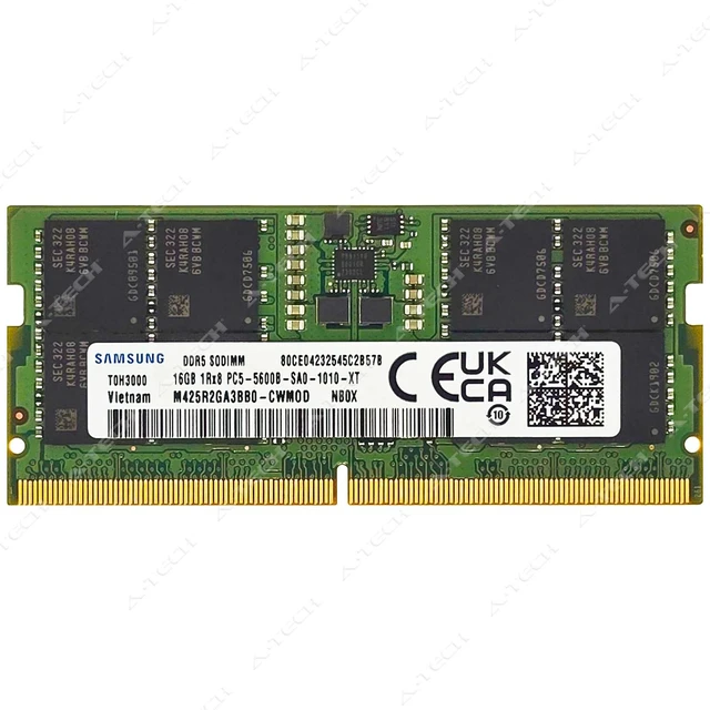 Main image of Samsung 16GB DDR5 5600 PC5-44800 1Rx8 SODIMM Laptop Memory RAM M425R2GA3BB0-CWM