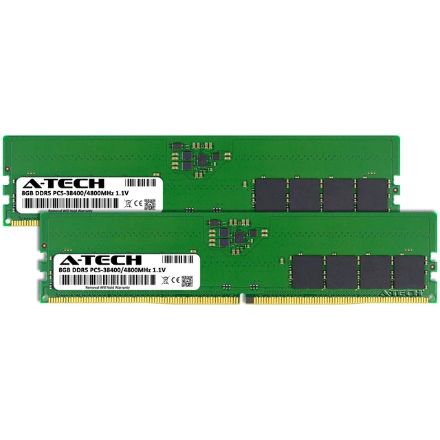 Alt view image 2 of 5 - 16GB 2x 8GB DDR5-4800 ASRock AM5D4ID-2T/BCM W680D4U-2L2T/G5 Memory RAM