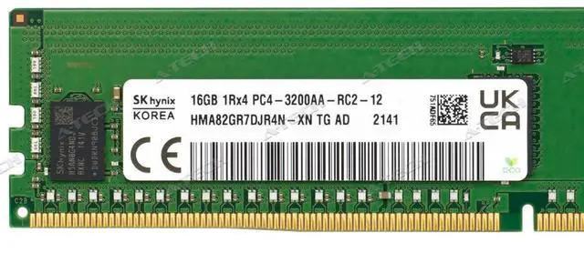 Alt view image 3 of 5 - Hynix 16GB DDR4-3200 RDIMM HMA82GR7CJR4N-XN HMA82GR7DJR4N-XN Server Memory RAM