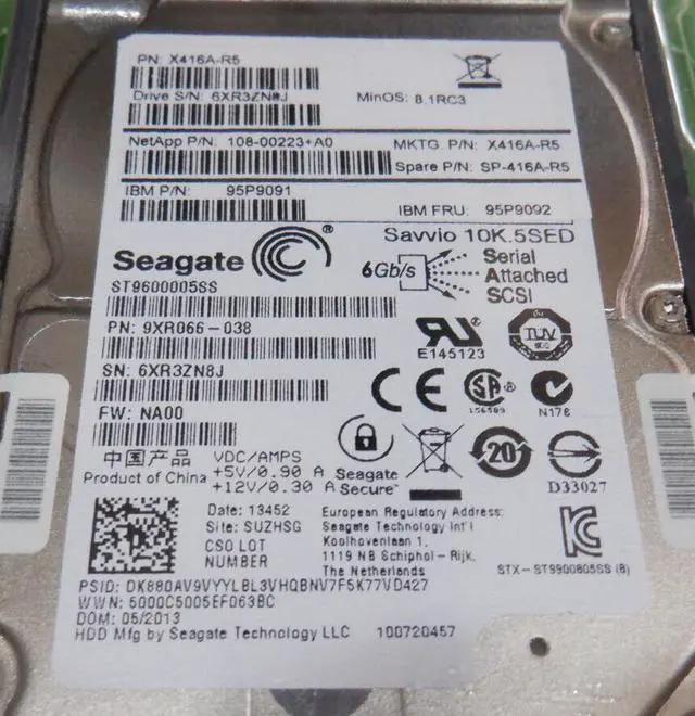 Alt view image 2 of 3 - (NOT FOR HOME PC!) NetApp X4116A-R5 600GB 10K RPM SAS 2.5" HDD seagate with caddy