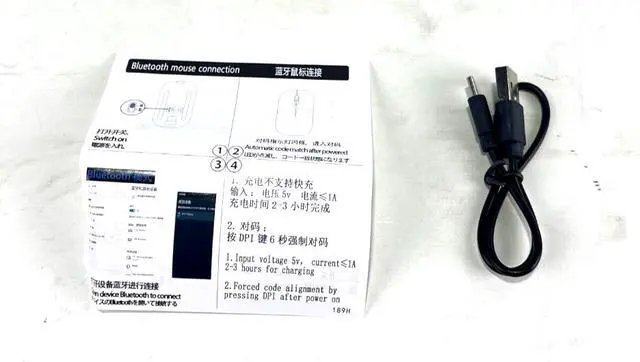 Alt view image 6 of 7 - Lot of 5 Wireless Bluetooth Optical Mouse 1200dpi Grind Black (AMX)