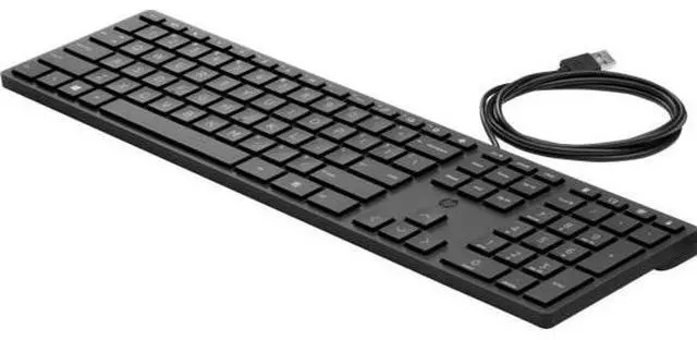 Main image of Lot of 5 HP 320K - Black USB Wired Keyboard L96909-001 (BR)