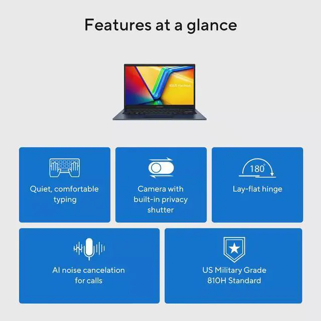 Alt view image 6 of 7 - 2026 ASUS Vivobook 14" FHD Laptop 13th Gen Intel i3 12GB RAM 512GB SSD Win 11Pro